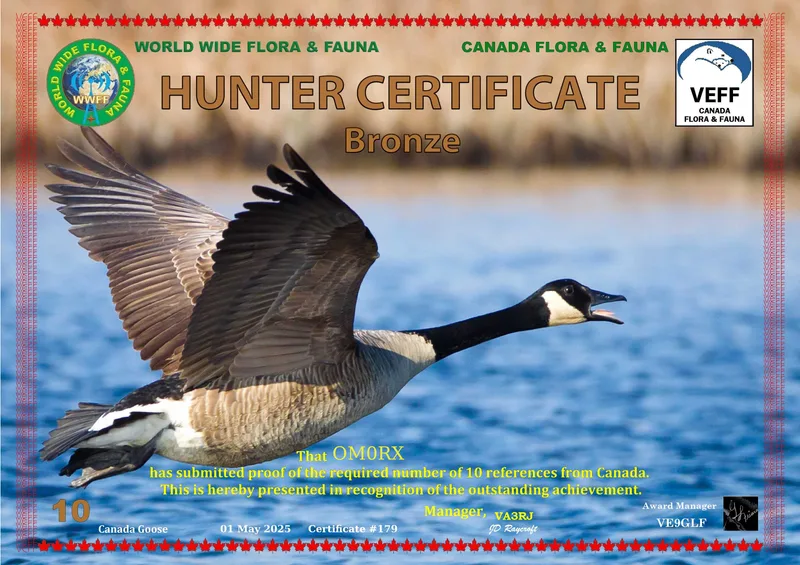 WWFF - Award VEFF-H-Bronze (Mixed/Mixed)